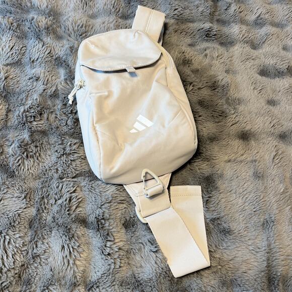 adidas Handbags - Adidas Essentials 3 Sling Crossbody Bag Unisex Beige Small Bag